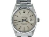 Pre Owned Mens Rolex Stainless Steel Datejust with a Silver Dial 16030