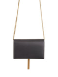 Kate Tassel Dark Smog Smooth Leather Chain Wallet