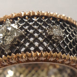 Dalben Diamond Gold Openwork Band Ring