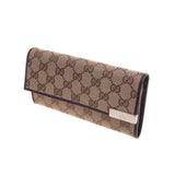 Gucci 291099 Beige/Ebony GG Fabric Continental Long Wallet
