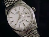 Pre Owned Mens Rolex Stainless Steel Datejust with a White Dial 1603
