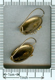 Victorian gold earrings with seed pearls