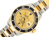 PRE OWNED MENS ROLEX TWO-TONE SUBMARINER DATE WITH A SERTI DIAL 16613T