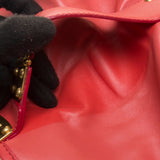 Miu Miu Orange Red Matelasse Nappa Leather Coffer Handbag