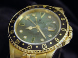 PRE OWNED MENS ROLEX YELLOW GOLD GMT-MASTER WITH A MOP DIAMOND DIAL 16758