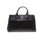 Chanel Black Calfskin Leather Handbag with Shoulder Strap