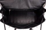 Hermès Black Porosus Crocodile Lisse Birkin 35