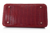 Hermès Rouge Porosus Crocodile Lisse Birkin 35