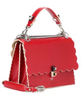 Medium Kan I Red Smooth Leather Shoulder Bag