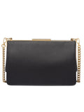 Light Frame Saffiano Black Leather Bag