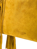 Givenchy Fringe Golden Green Smooth Suede And Leather Shoulder Bag