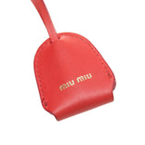 Miu Miu Orange Red Matelasse Nappa Leather Coffer Handbag