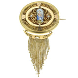 Gold Biedemeier brooch and locket