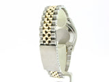 Pre Owned Mens Rolex Two-Tone Datejust with a Black Roman Dial 16013