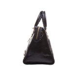 Balenciaga Black Lambskin Gold Giant 12 Part-Time Motorcycle Handbag