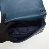 Chanel A94179 Teal Blue Lambskin Quilted Large Chain Bag