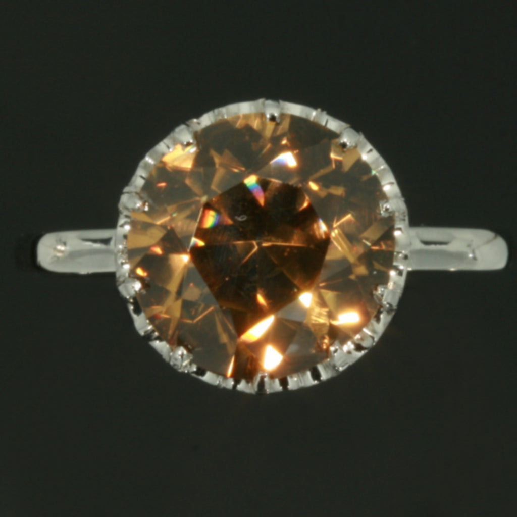 Estate platinum hyacint engagement ring