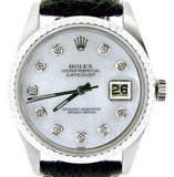 Pre Owned Mens Rolex Stainless Steel Datejust with a MOP Diamond Dial 1603