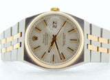 Pre Owned Mens Rolex Two-Tone Oysterquartz Datejust Silver 17013