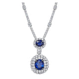 TAK FOOK - 18K SAPPHIRE DIAMOND NECKLACE