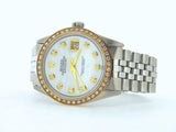 Pre Owned Mens Rolex Stainless Steel Datejust Diamond White MOP 1603