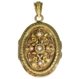 19th century multicolored gold locket