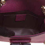 Gucci 387612 Purple Bamboo Daily Leather Chain Bag