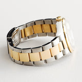 Pre Owned Mens Rolex Two-Tone Datejust with a White Dial 16233