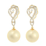 Pearl Drop Diamond Earrings