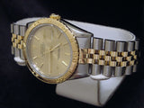 Pre Owned Mens Rolex Two-Tone Datejust with a Gold/Champagne Dial 16263
