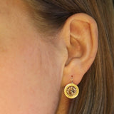 Red gold Victorian earrings
