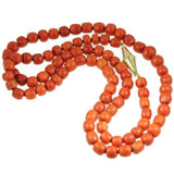 Antique coral bead necklace