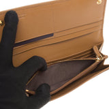 Prada Brown Saffiano Leather Continental Wallet