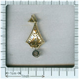 Rose cut diamond Art Deco pendant