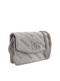 BB Silver Shimmer Wallet On Chain Bag