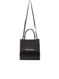 Shopping S Black Grained Leather Tote