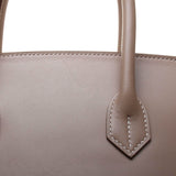 Hermes Gris Tourterelle Swift Leather Guilloche Buckle Birkin 35cm ( Q Stamp)