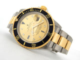 PRE OWNED MENS ROLEX TWO-TONE SUBMARINER DATE WITH A SERTI DIAL 16613T
