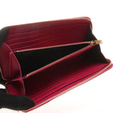 YSL / Saint Laurent 358094 Fuchsia Matelasse Calf Leather Zip Around Long Wallet