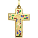 Portuguese plique ajour enamel cross