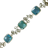 Dalben Aquamarine Diamond Gold Bracelet