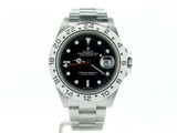 PRE OWNED MENS ROLEX STAINLESS STEEL EXPLORER II WITH A BLACK DIAL 16570T