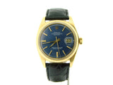 Pre Owned Mens Rolex Yellow Gold Datejust with a Blue Dial 1601