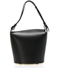 Medium Bucket Black Leather Bag