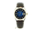 Pre Owned Mens Rolex Two-Tone Datejust with a Blue Diamond Dial 16233