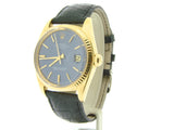 Pre Owned Mens Rolex Yellow Gold Datejust with a Blue Dial 1601