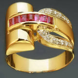 Rubies & Diamonds Retro ring