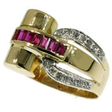 Rubies & Diamonds Retro ring