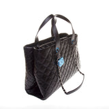 Chanel Black Lambskin Quilted Tote Bag