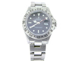 PRE OWNED MENS ROLEX STAINLESS STEEL EXPLORER II WITH A BLACK DIAL 16570